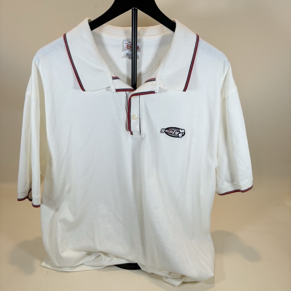 Disney Store‎ Polo Shirt Men's XXL Blue Embroidered Goofy Short Sleeve Casual